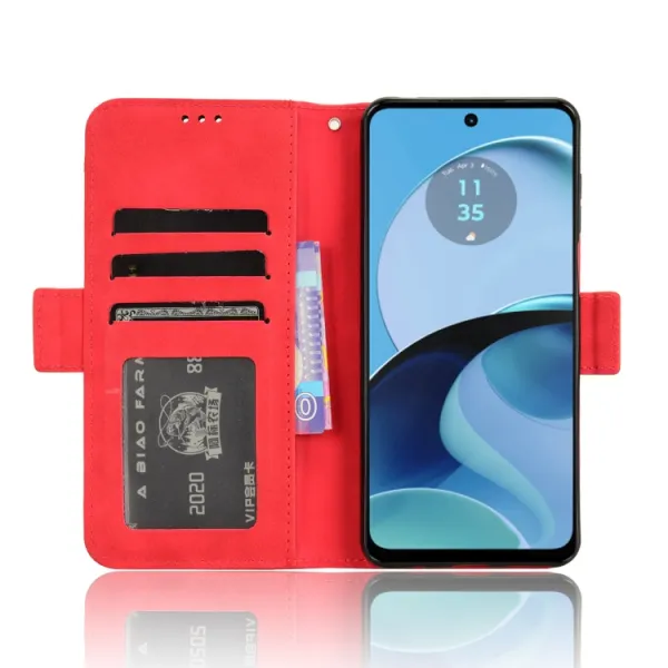 SLOT Peňaženkový obal pre Motorola Moto G14 červený