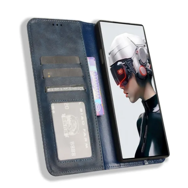 BUSINESS Peňaženkový kryt pre Nubia Redmagic 9 Pro 5G modrý