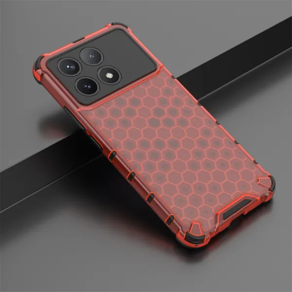 HONEYCOMB Ochranný kryt Xiaomi Poco X6 Pro 5G červený