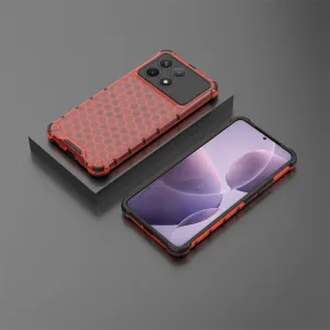 HONEYCOMB Ochranný kryt Xiaomi Poco X6 Pro 5G červený