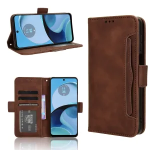 SLOT Peňaženkový obal pre Motorola Moto G14 hnedý