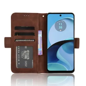SLOT Peňaženkový obal pre Motorola Moto G14 hnedý