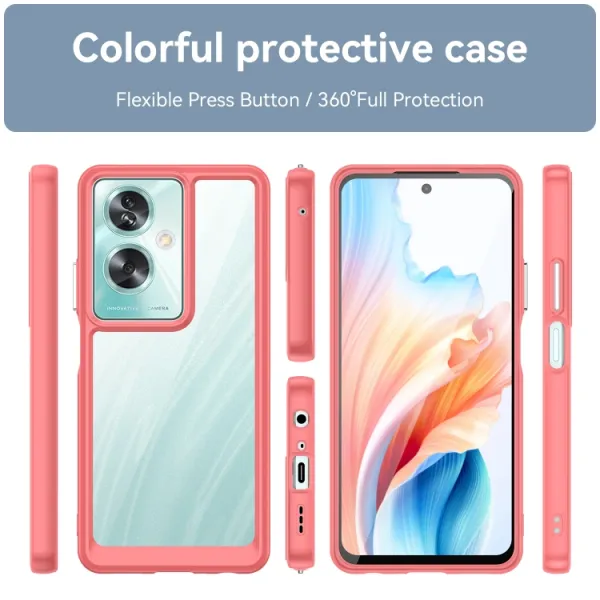 CRYSTAL Ochranný kryt pre Oppo A79 5G červený