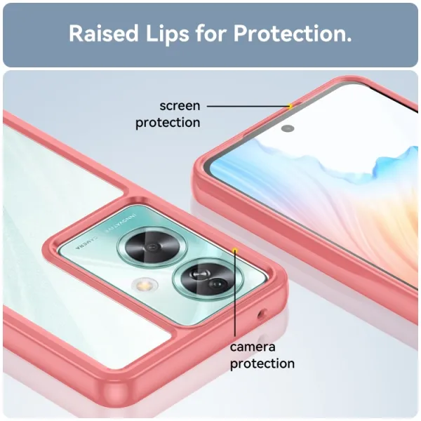 CRYSTAL Ochranný kryt pre Oppo A79 5G červený