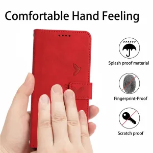 ART SMILE Peňaženkový obal s remienkom pre Infinix Smart 8 červený