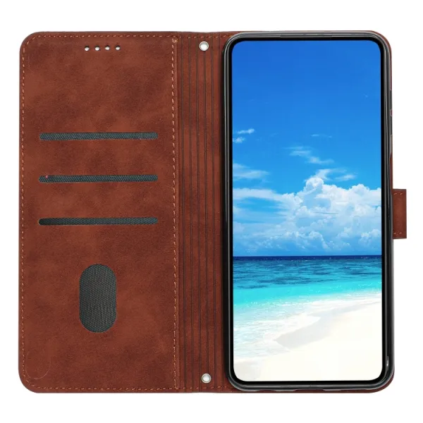 ART SMILE Peňaženkový obal s remienkom pre Infinix Smart 8 hnedý