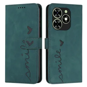 ART SMILE Peňaženkový obal s remienkom pre Infinix Smart 8 zelený