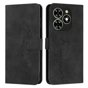 ART SMILE Peňaženkový obal s remienkom pre Infinix Smart 8 čierny