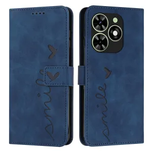 ART SMILE Peňaženkový obal s remienkom pre Infinix Smart 8 modrý