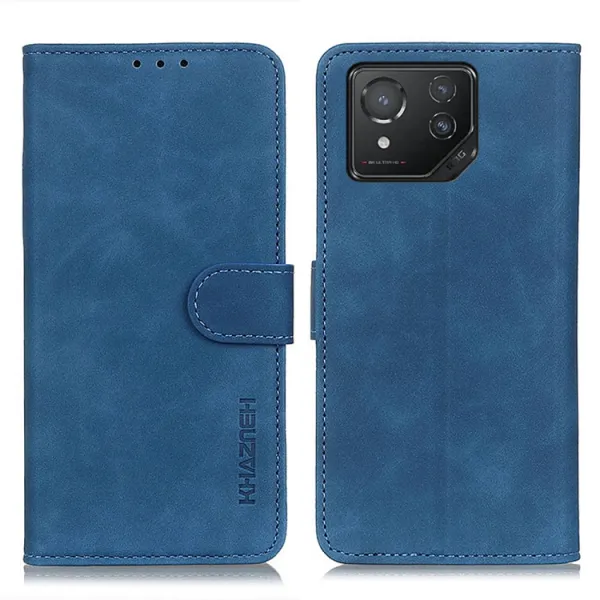 KHAZNEH RETRO Peňaženkové puzdro pre Asus ROG Phone 8 modré