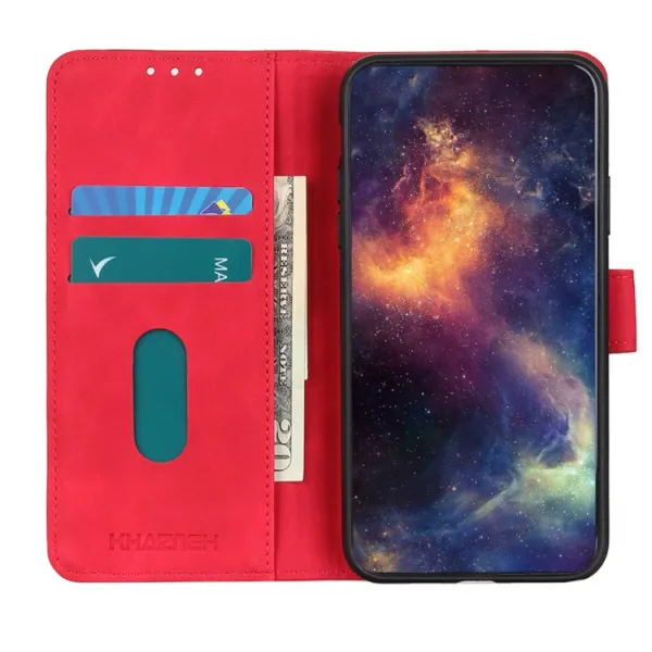 KHAZNEH RETRO Peňaženkové puzdro pre Asus ROG Phone 8 červené