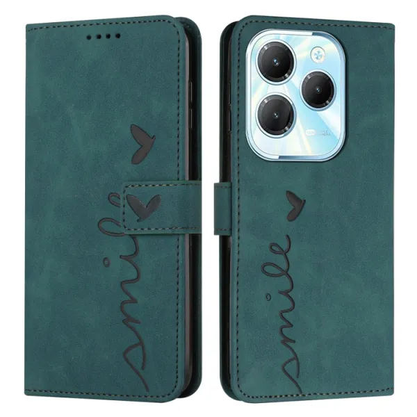ART SMILE Peňaženkový obal s remienkom pre Infinix Hot 40 / Hot 40 Pro zelený