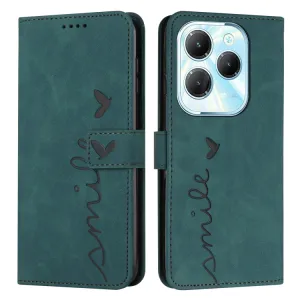 ART SMILE Peňaženkový obal s remienkom pre Infinix Hot 40 / Hot 40 Pro zelený