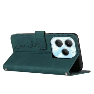 ART SMILE Peňaženkový obal s remienkom pre Infinix Hot 40 / Hot 40 Pro zelený