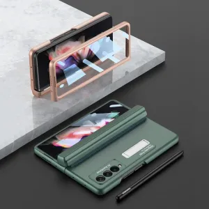 GKK BOX Ochranný kryt so stojanom Samsung Galaxy Z Fold 3 5G šedý