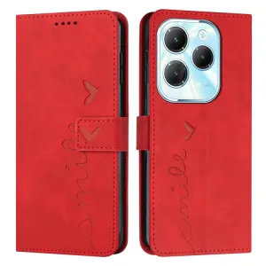 ART SMILE Peňaženkový obal s remienkom pre Infinix Hot 40 / Hot 40 Pro červený