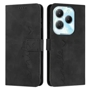 ART SMILE Peňaženkový obal s remienkom pre Infinix Hot 40 / Hot 40 Pro čierny