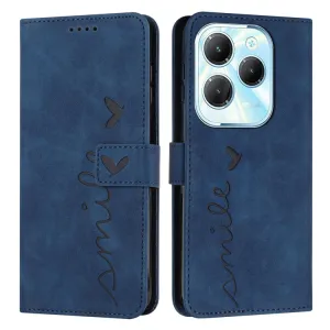 ART SMILE Peňaženkový obal s remienkom pre Infinix Hot 40 / Hot 40 Pro modrý