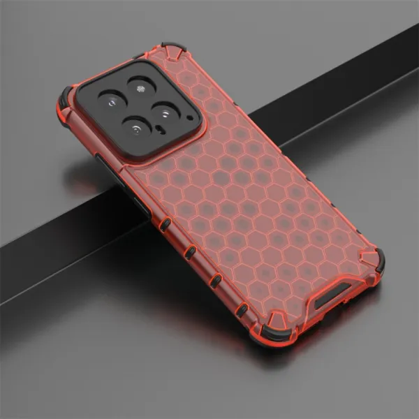 HONEYCOMB Ochranný kryt Xiaomi 14 červený