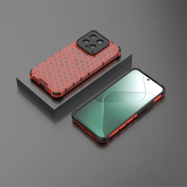 HONEYCOMB Ochranný kryt Xiaomi 14 červený