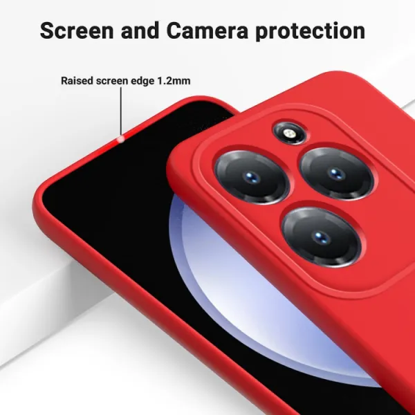 RUBBER Ochranný kryt pre Infinix Hot 40 / Hot 40 Pro červený