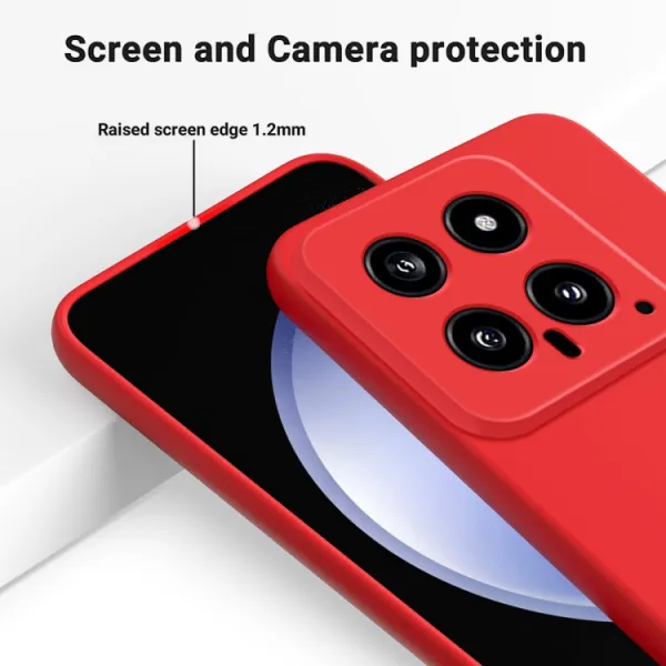 RUBBER Ochranný kryt pre Xiaomi 14 červený