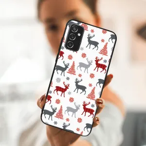 MY ART Kryt s vianočným dizajnom Samsung Galaxy M52 5G DEER (068)