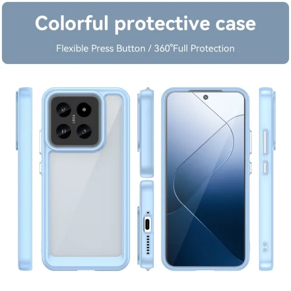 CRYSTAL Ochranný kryt pre Xiaomi 14 svetlomodrý