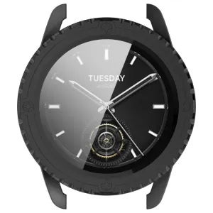 PC FULL COVER Plastový kryt so sklom pre Xiaomi Watch S3 čierny