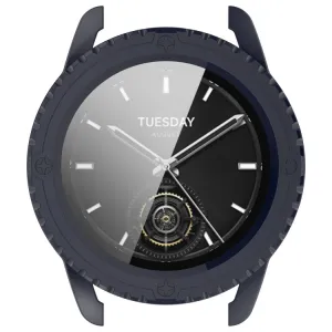 PC FULL COVER Plastový kryt so sklom pre Xiaomi Watch S3 modrý