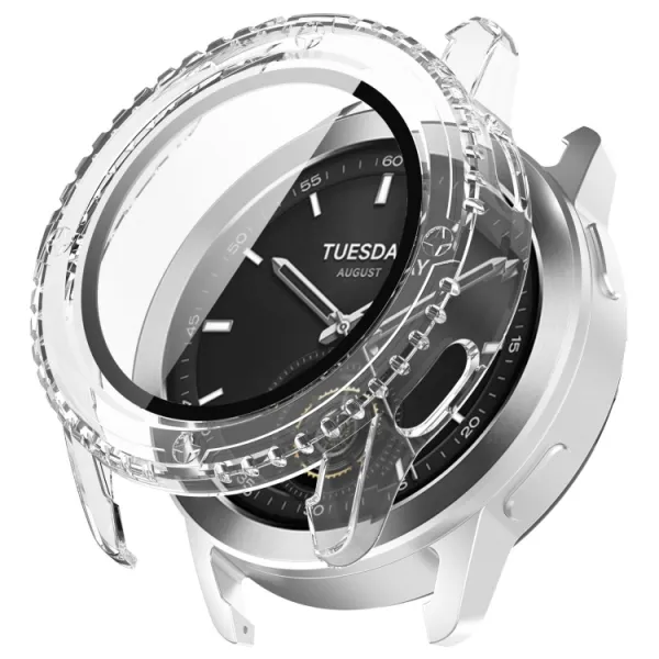 PC FULL COVER Plastový kryt so sklom pre Xiaomi Watch S3 priehľadný