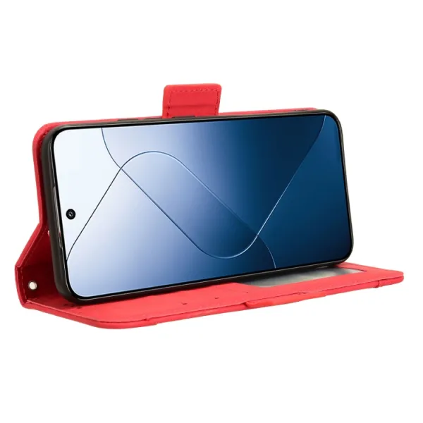 SLOT Peňaženkový obal pre Xiaomi 14 červený