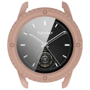 PC FULL COVER Plastový kryt so sklom pre Xiaomi Watch S3 ružový