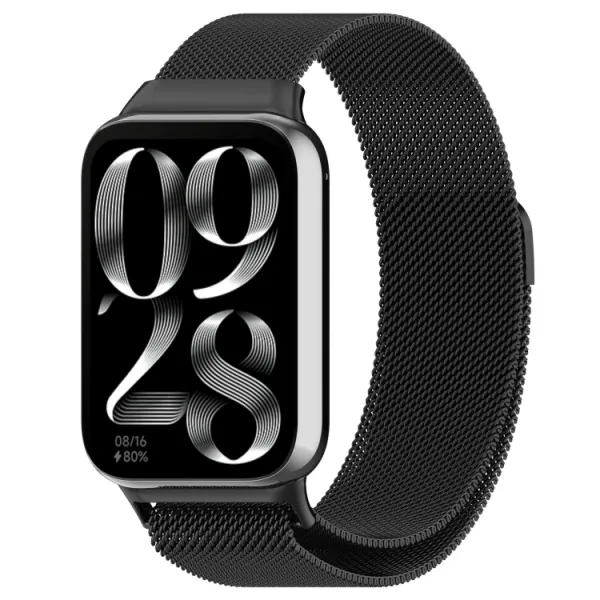 MILANESE Kovový remienok pre Xiaomi Smart Band 8 Pro / Smart Band 9 Pro / Redmi Watch 5 čierny