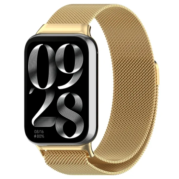 MILANESE Kovový remienok pre Xiaomi Smart Band 8 Pro / Smart Band 9 Pro / Redmi Watch 5 zlatý