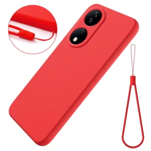 RUBBER Ochranný obal pre Honor 90 Smart 5G červený