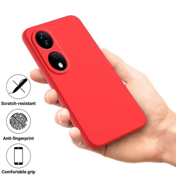 RUBBER Ochranný obal pre Honor 90 Smart 5G červený