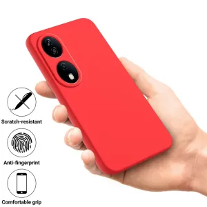 RUBBER Ochranný obal pre Honor 90 Smart 5G červený