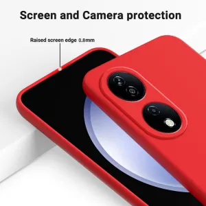 RUBBER Ochranný obal pre Honor 90 Smart 5G červený