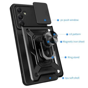 RING CAMERA Kryt s držiakom pre Samsung Galaxy A55 5G červený