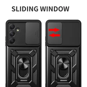 RING CAMERA Kryt s držiakom pre Samsung Galaxy A55 5G červený