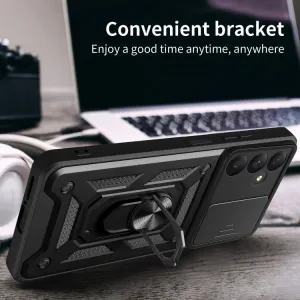 RING CAMERA Kryt s držiakom pre Samsung Galaxy A55 5G červený