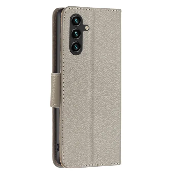 LITCHI Peňaženkové puzdro pre Samsung Galaxy A35 5G šedé