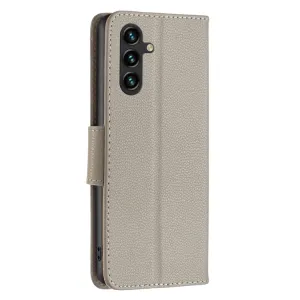 LITCHI Peňaženkové puzdro pre Samsung Galaxy A35 5G šedé