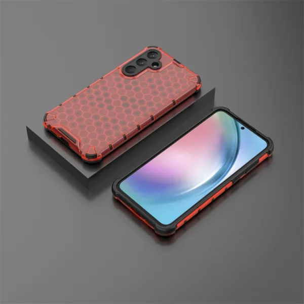 HONEYCOMB Ochranný kryt Samsung Galaxy A55 5G červený