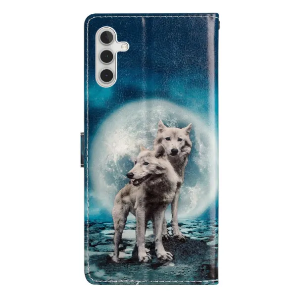 ART Peňaženkový kryt pre Samsung Galaxy A55 5G WOLVES