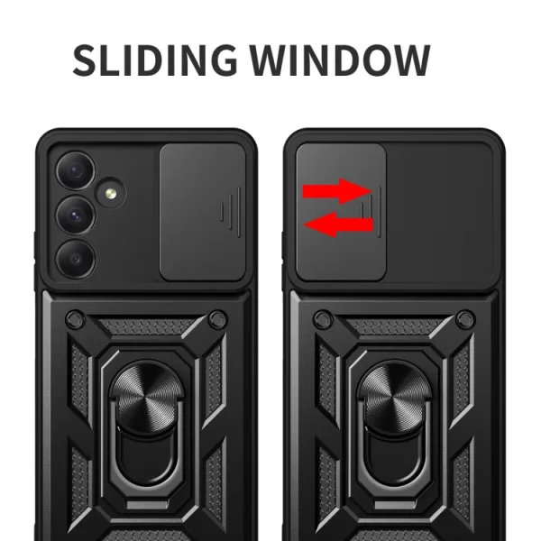 RING CAMERA Kryt s držiakom pre Samsung Galaxy A35 5G zelený