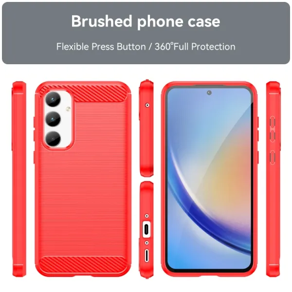 FLEXI TPU Ochranný kryt Samsung Galaxy A35 5G červený