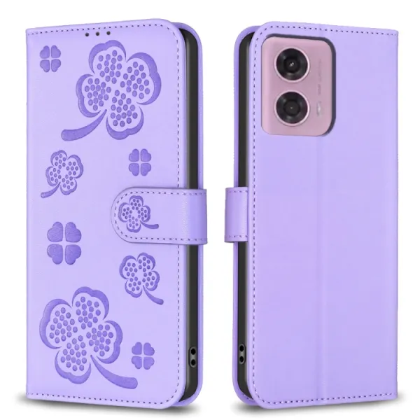 ART CLOVER Peňaženkový obal pre Motorola Moto G04 / G24 / G24 Power fialový