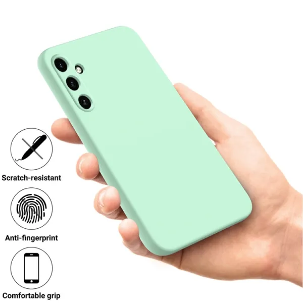 RUBBER Ochranný kryt pre Samsung Galaxy A15 / A15 5G zelený